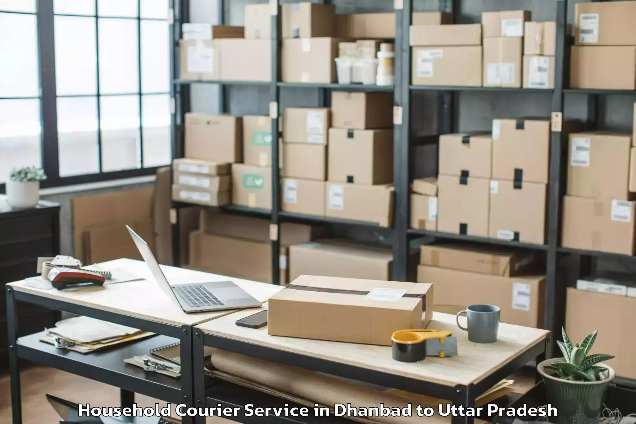 Easy Dhanbad to Kachhwa Household Courier Booking